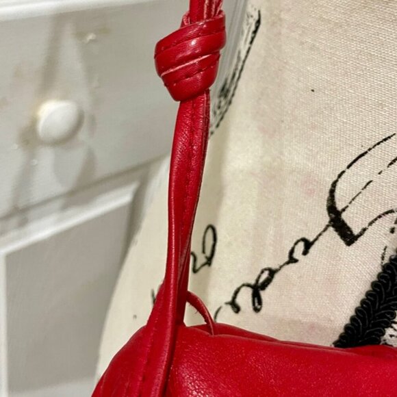 BOHO CHIC Y2K CROSSBODY BAG RED LEATHER MADE IN USA JWM DERR BEND OREGON ICONIC - Picture 2 of 16